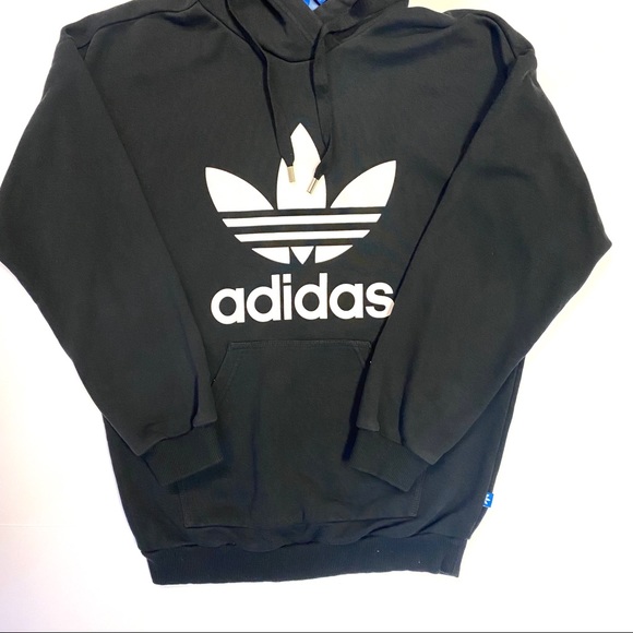 Adidas Originals Black White Trefoil Hoodie - Picture 4 of 9